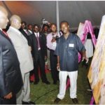 L-R, HE Pierre Nkurunziza, HE Y. K. Museveni and Roland Birutsya