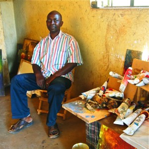 George Kyeyune at his home studio, 2010.
