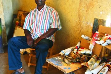 George Kyeyune at his home studio, 2010.