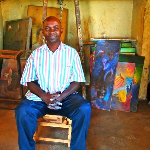 George Kyeyune at his home studio, 2010.