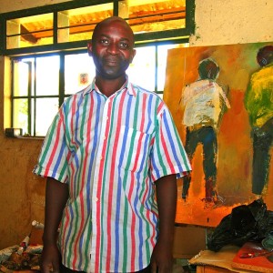 George Kyeyune at his home studio, 2010.